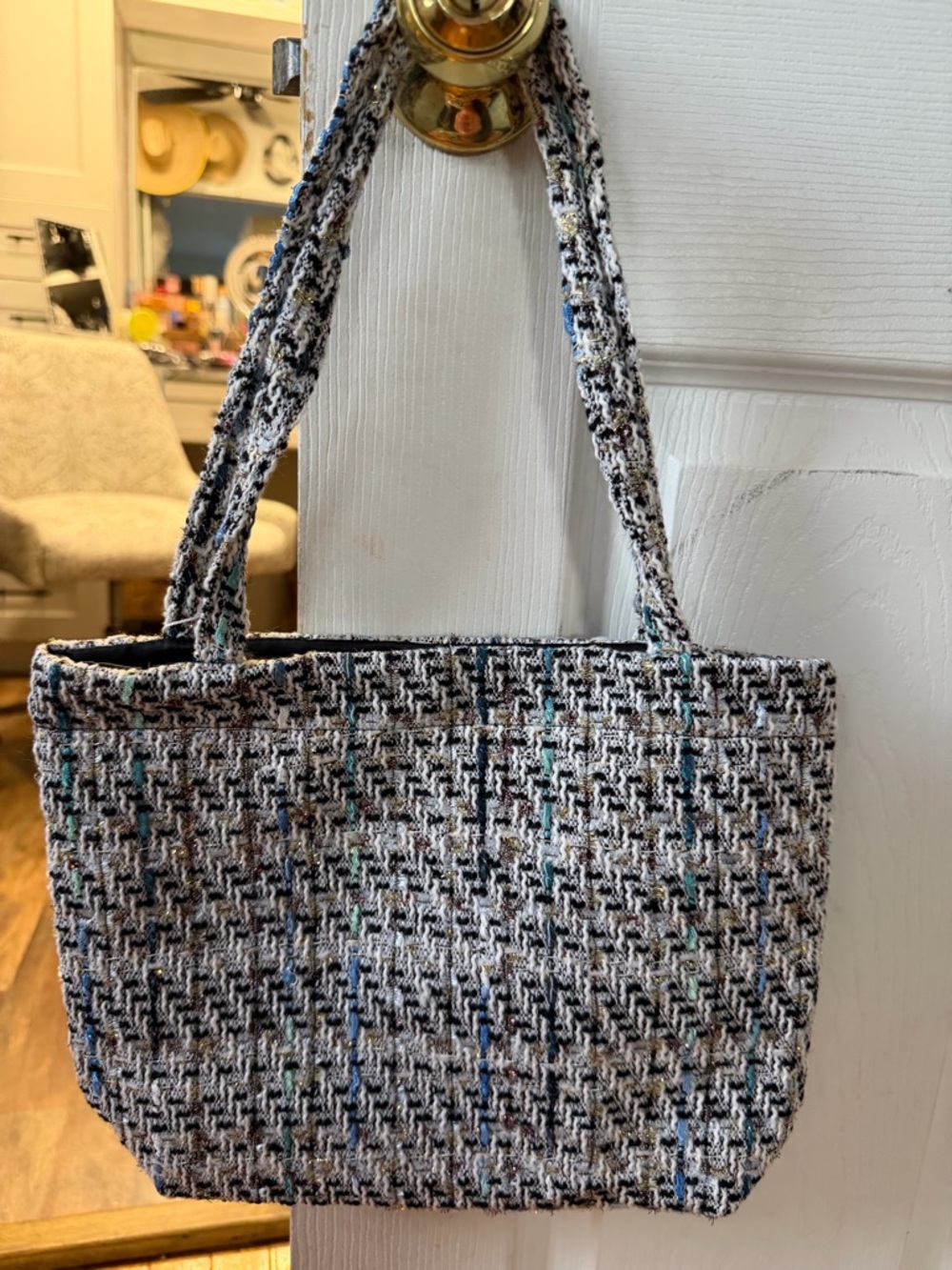 Chanel VIP/COMPLIMENTARY Tweed Mini Tote Bag in Multicolor - Picture 3 of 9